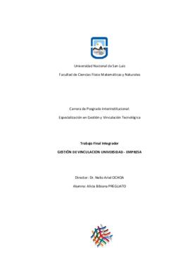 Trabajo Final Integrador: Gestión de Vinculación Universidad - Empresa 2012